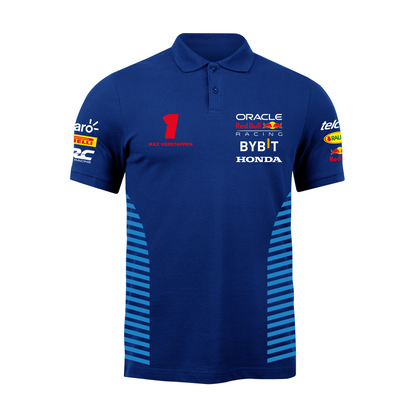 Camisa Polo Max Verstappen Red Bull Racing 2024 Azul Mrinho