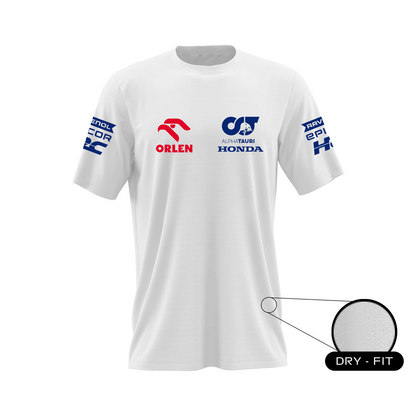 Camiseta DryFit  Alpha Tauri F1 2023 Branca