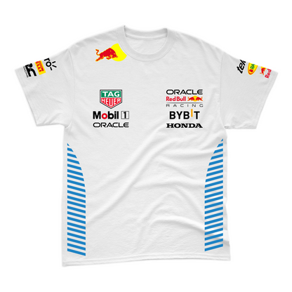 Camiseta Algodão Red Bull Racing 2024 Branca