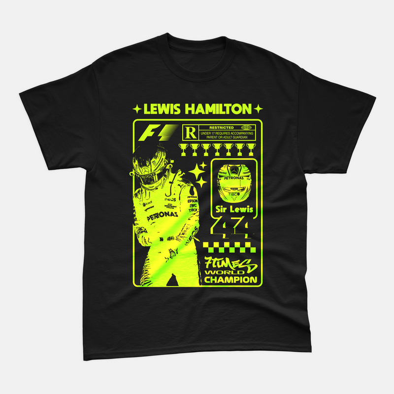 Camiseta RaioX Lewis Hamilton Preta