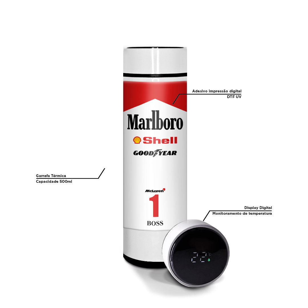 Garrafa Termica Autofãs Marlboro Mclaren Retrô