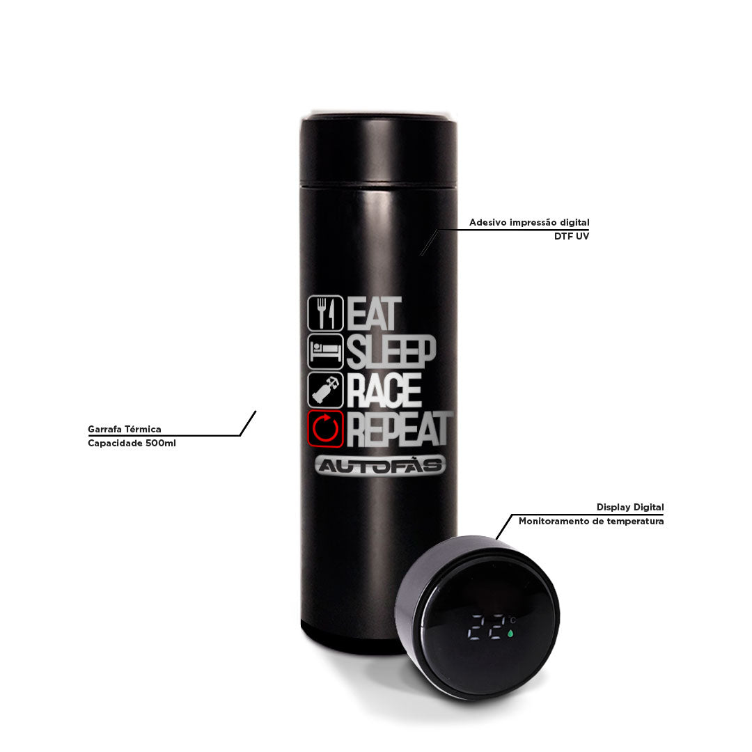 Garrafa Térmica Autofãs Eat Sleep Repeat