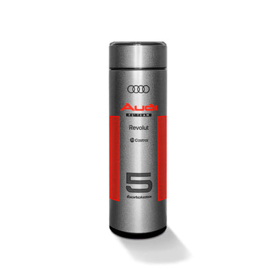 Garrafa térmica prata Audi F1 Team Bortoleto 5 — frente