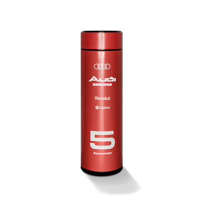 Garrafa térmica vermelha Audi F1 Team arte branca Bortoleto 5 — frente
