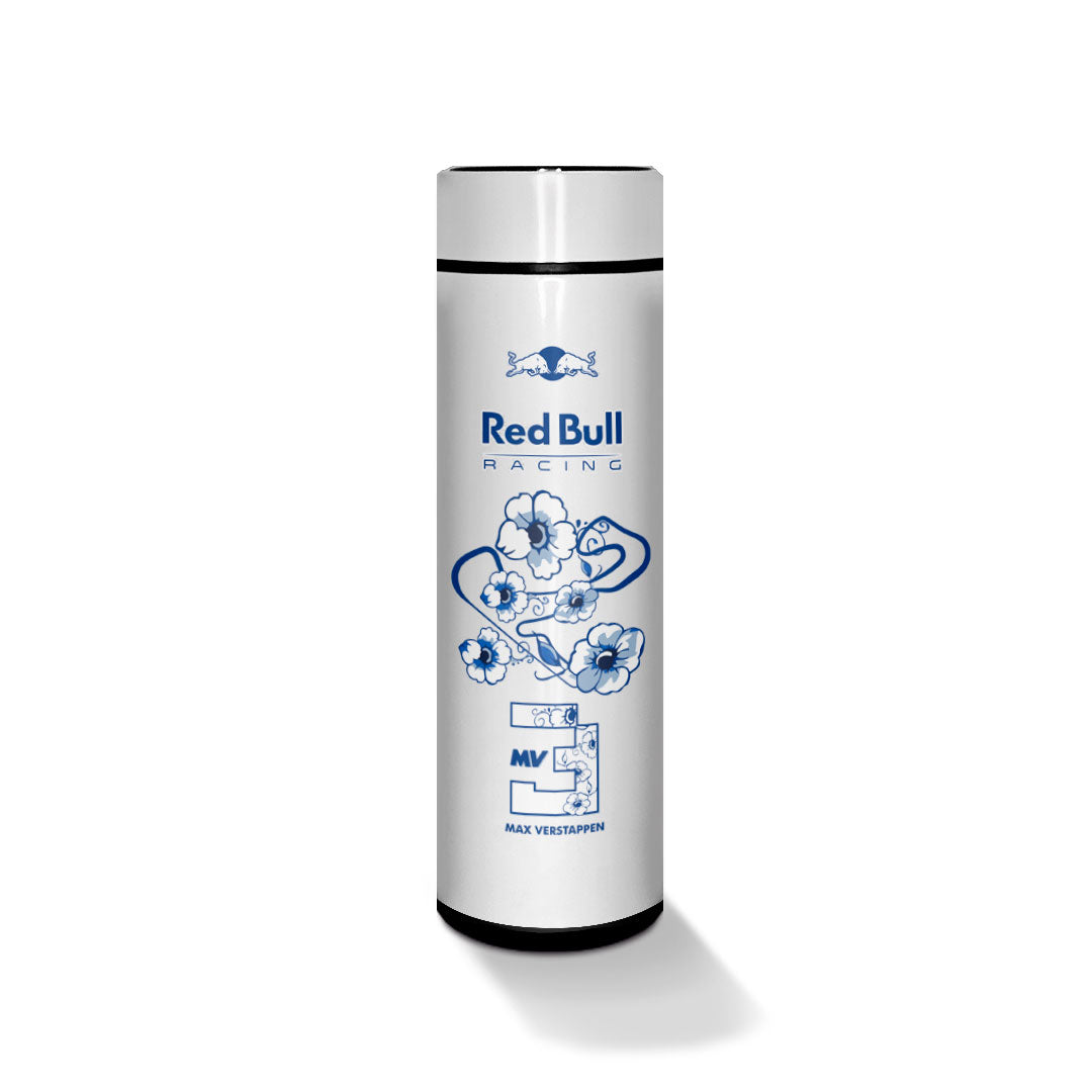 Garrafa térmica branca Red Bull Max Verstappen — frente