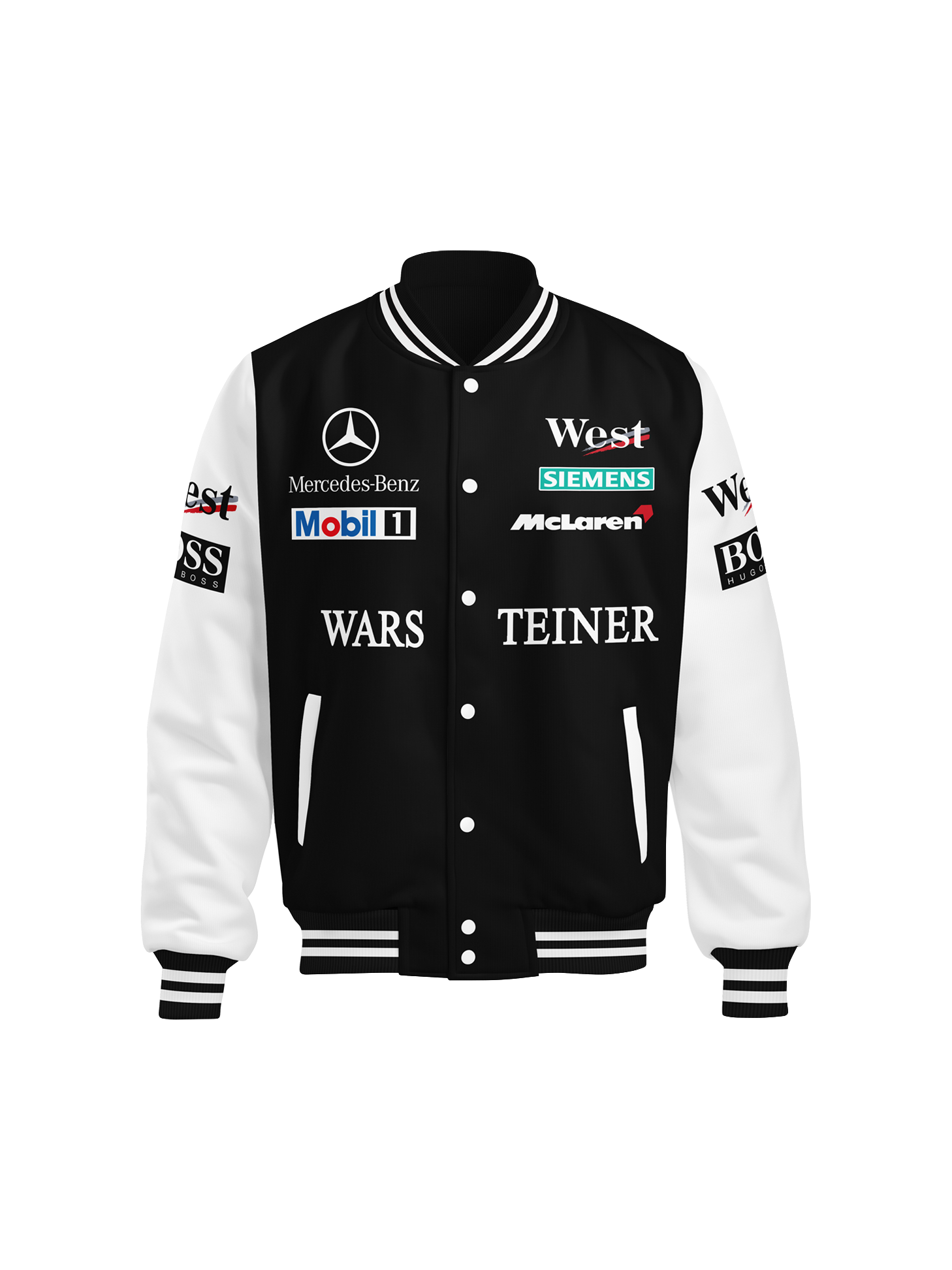 Jaqueta Mclaren West Mercedes Retrô