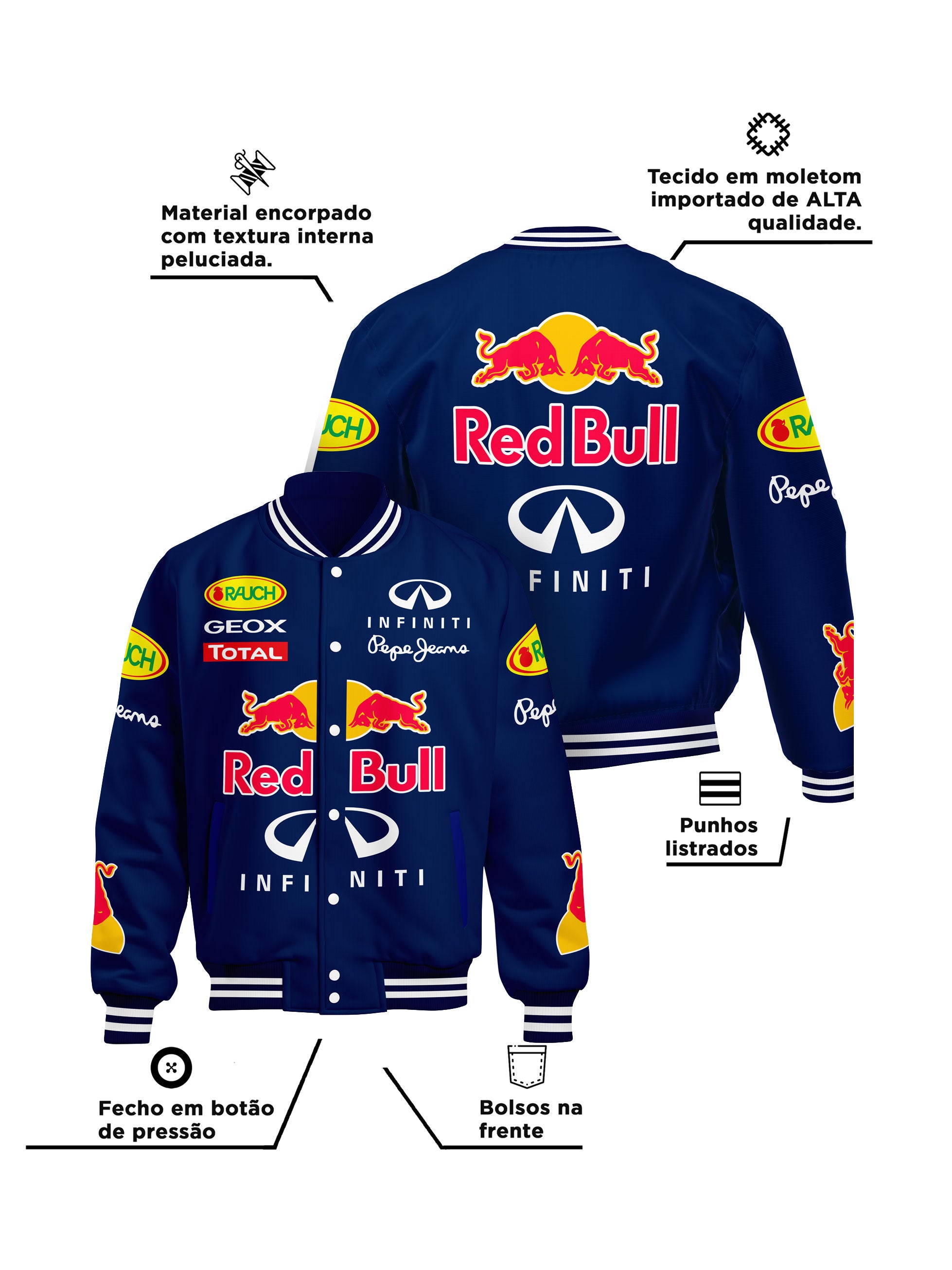Jaqueta Red Bull Racing Infiniti Retrô – Autofãs Store