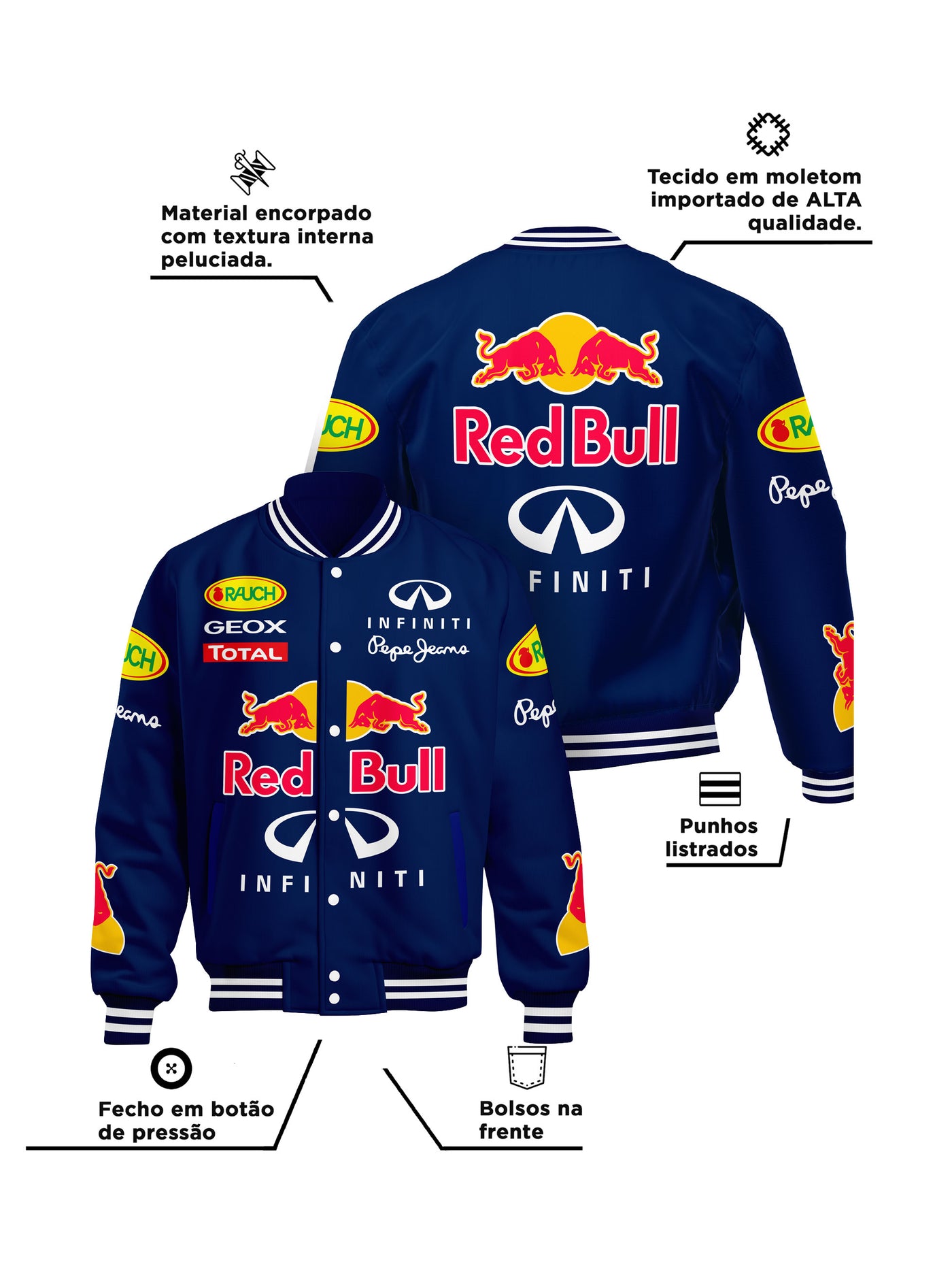 Jaqueta Red Bull Racing Infiniti Retrô