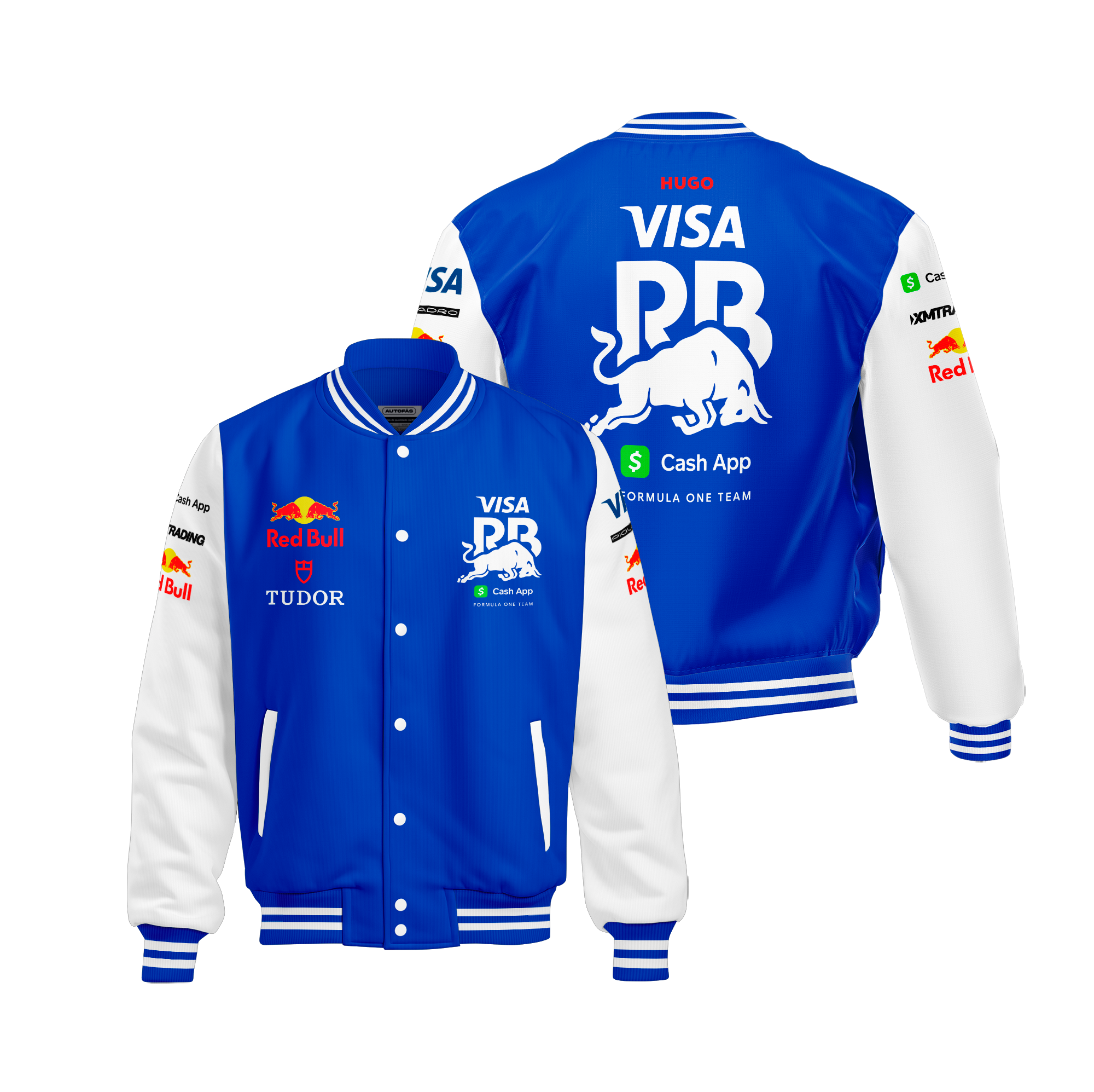 Jaqueta RacingBulls Equipe 2025 Azul Royal com Branco