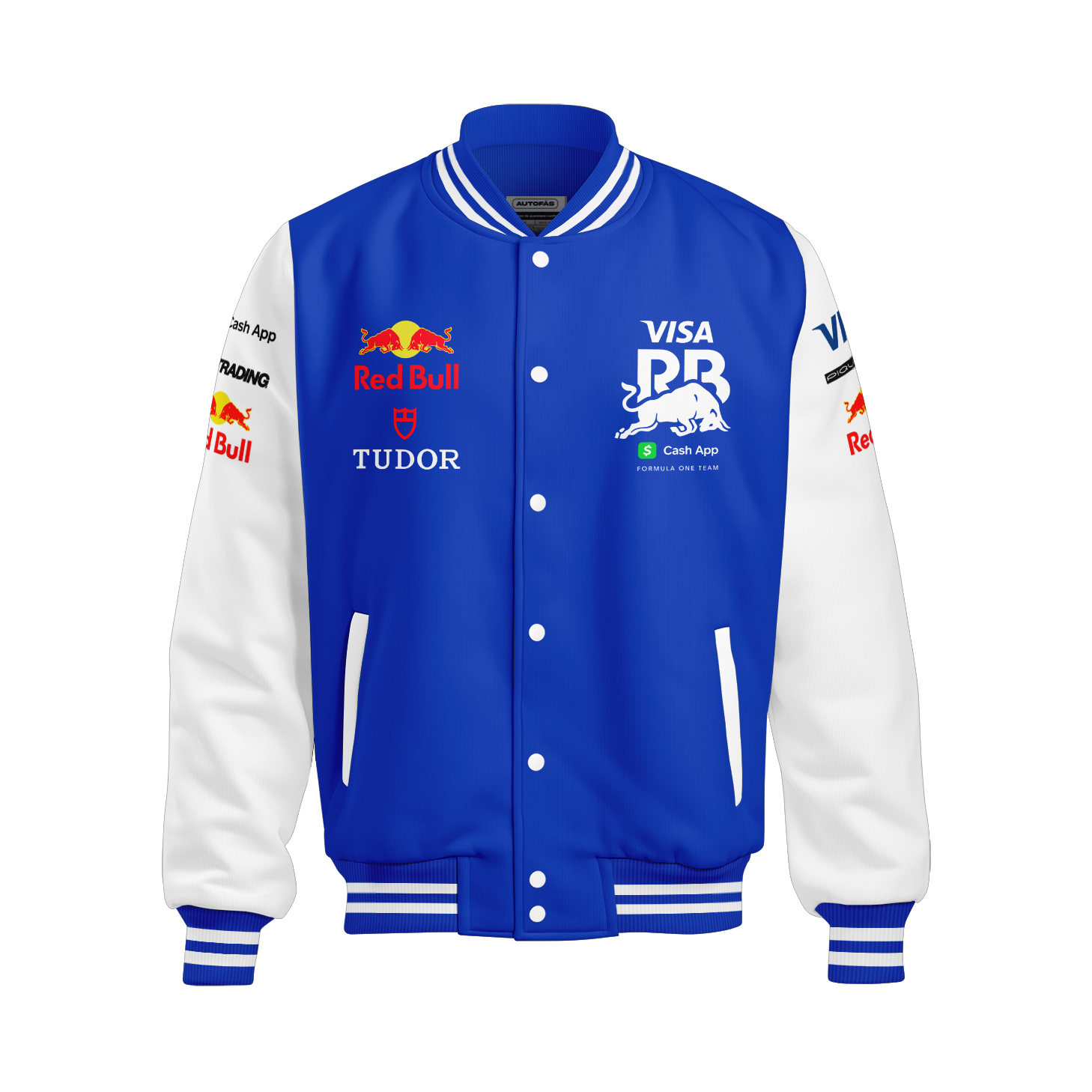 Jaqueta RacingBulls Equipe 2025 Azul Royal com Branco