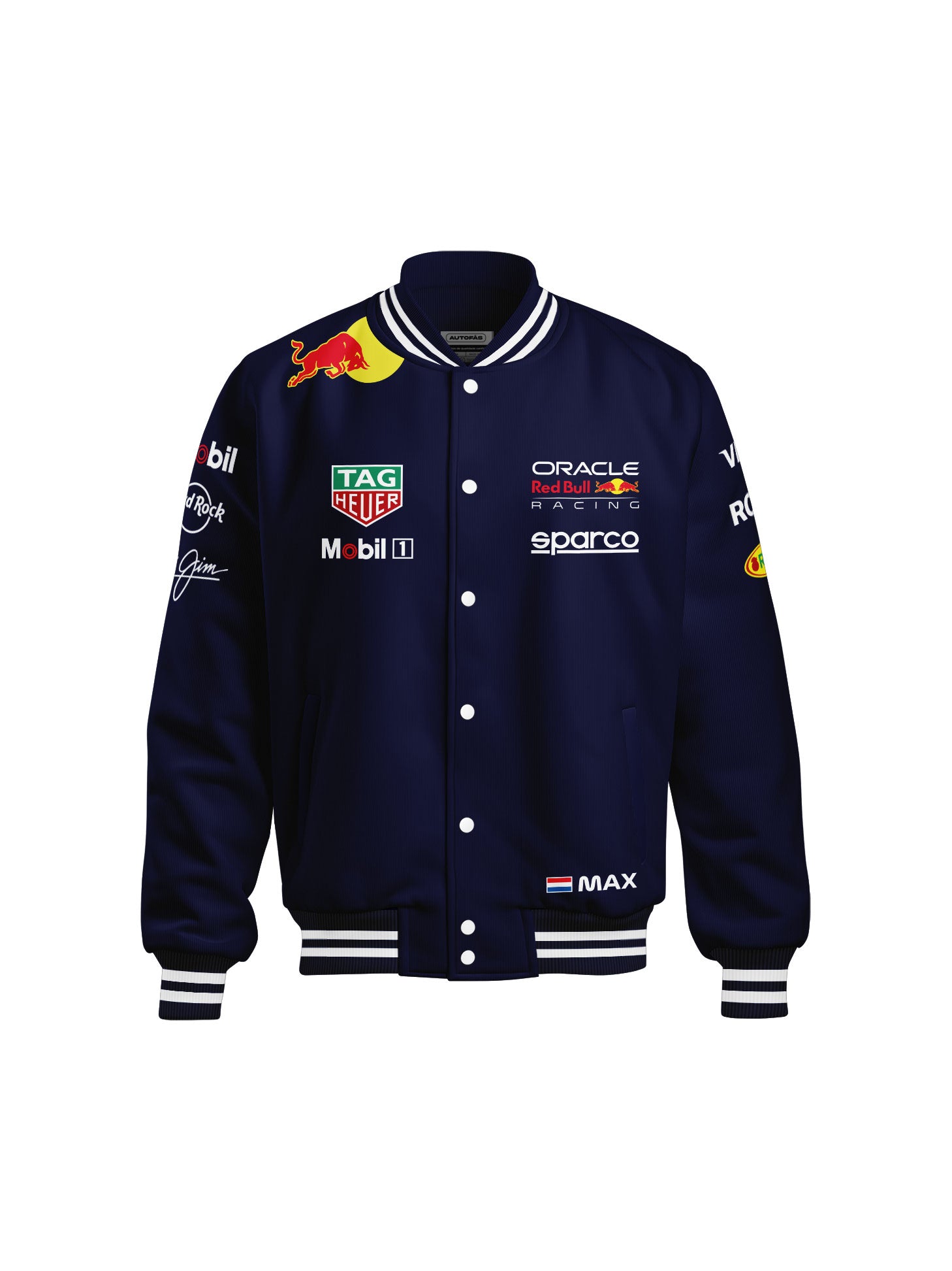 RedBull Racing F1 2025 ハーフジップジャケット Jaqueta Red Bull Max Verstappen 2025 Azul Marinho – Autofãs Store