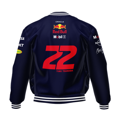 Jaqueta Red Bull Yuki Tsunoda 2025 Azul Marinho Listra Branco