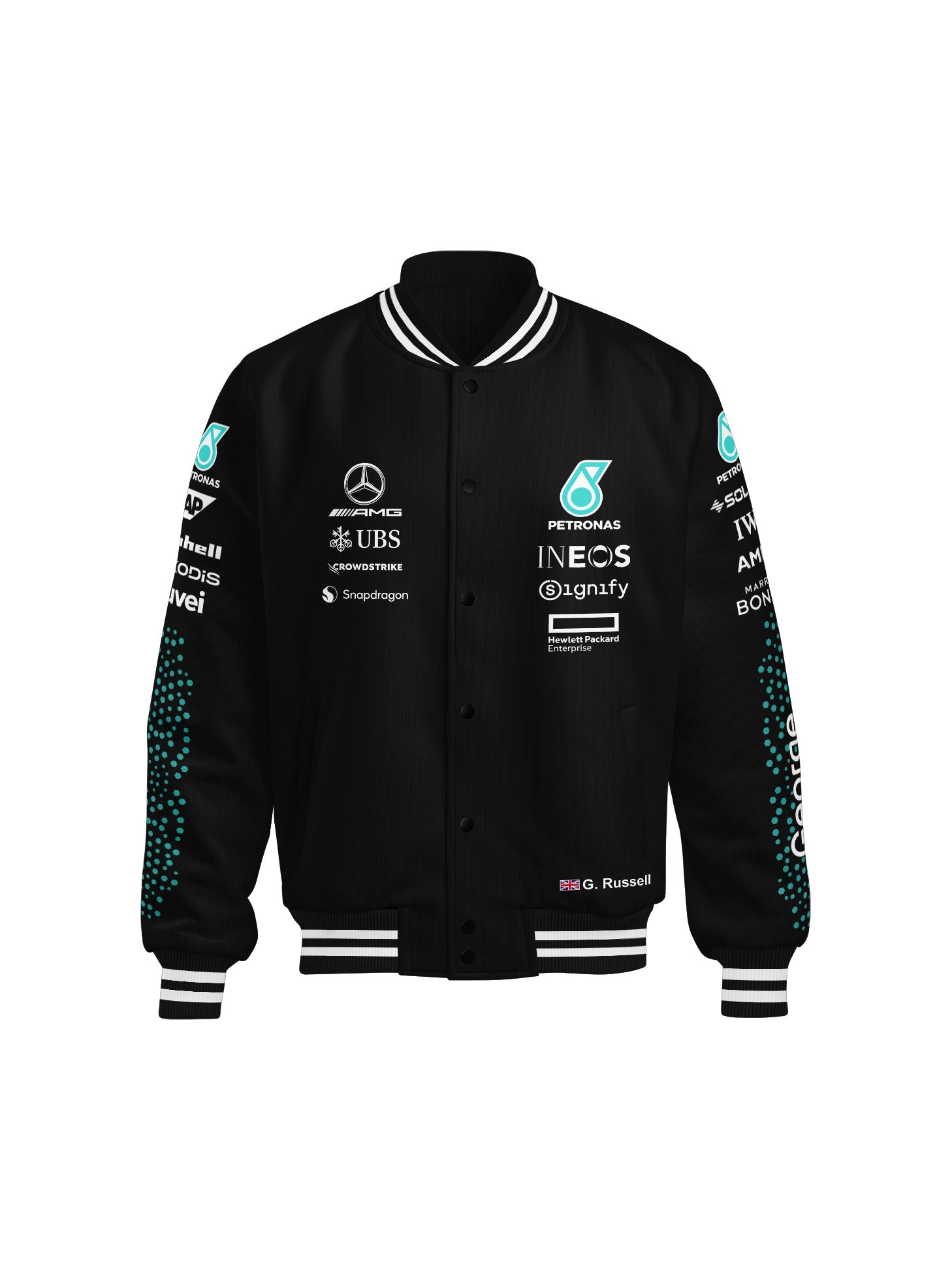  × MERCEDES-AMG コラボ オーバーサイズ ジャケット Jaqueta Mercedes AMG 2025 Georege Russell – Autofãs Store