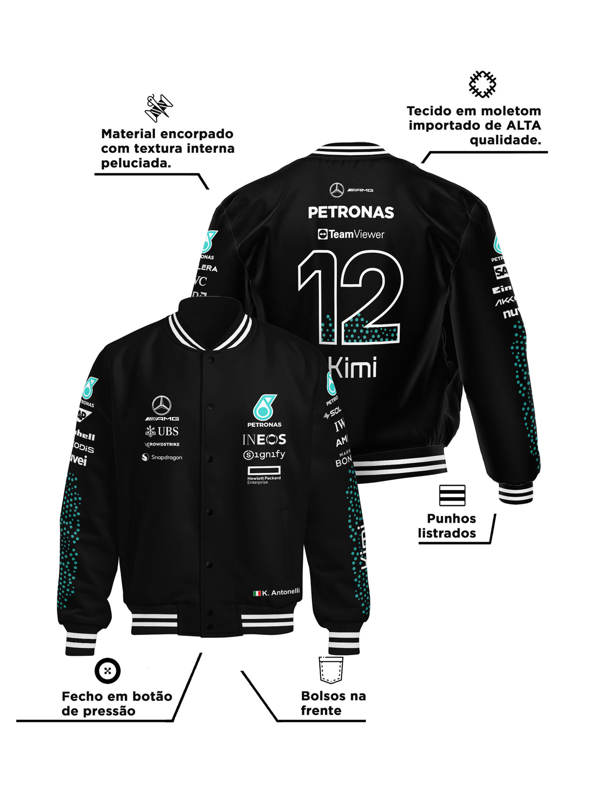 Jaqueta Mercedes AMG 2025 Kimi Antonelli