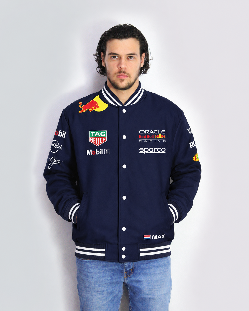 Jaqueta Red Bull Max Verstappen 2025 Azul Marinho – Autofãs Store