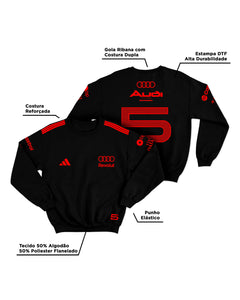 Moletom Gabriel Bortoleto Red&Black Audi F1 2026 Preto