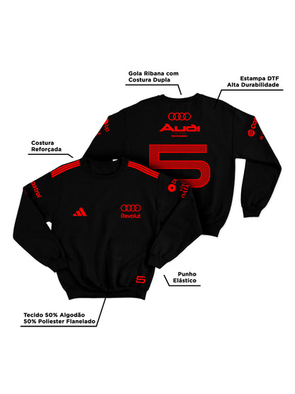 Moletom Gabriel Bortoleto Red&Black Audi F1 2026 Preto