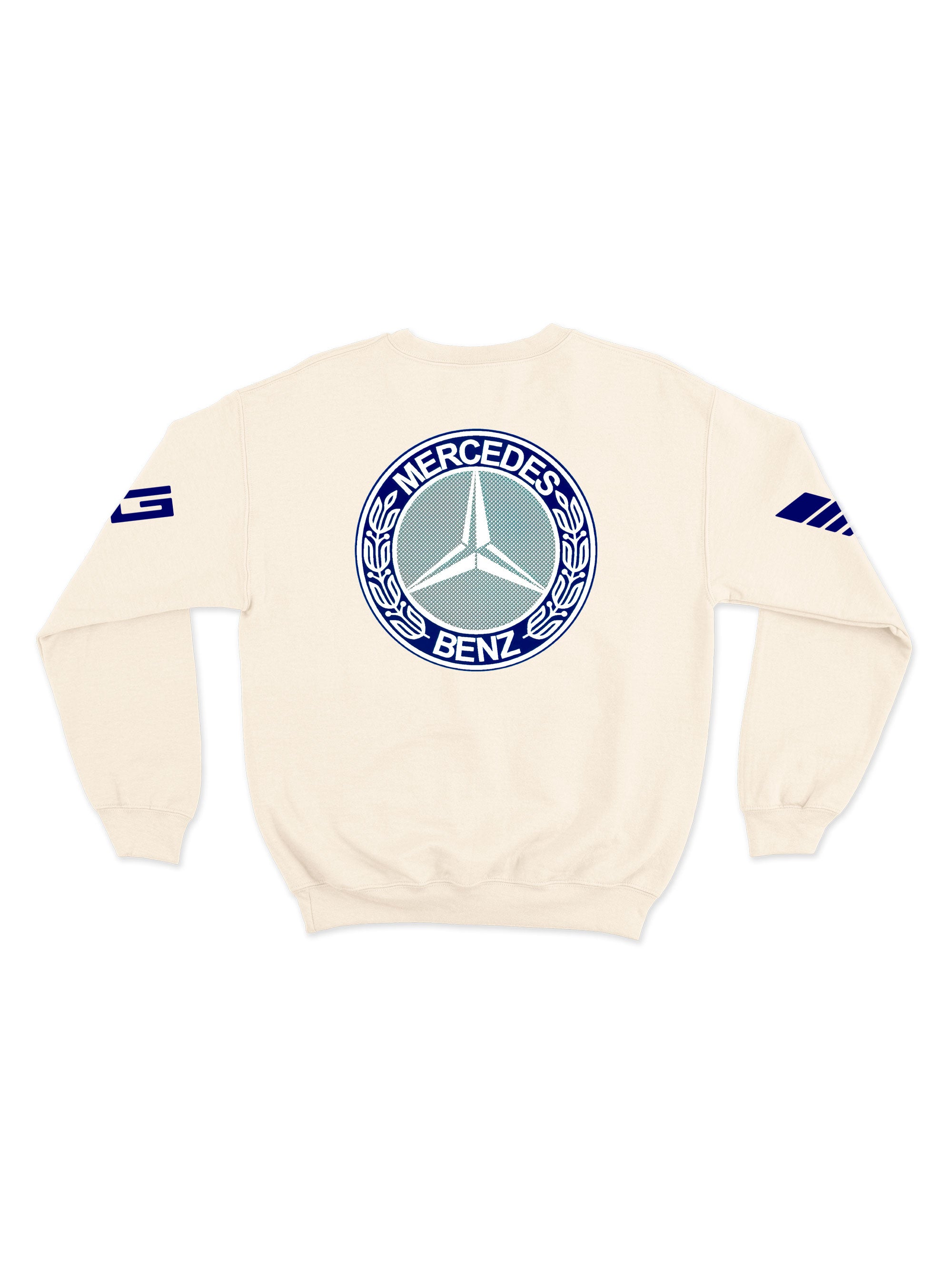 Moletom Mercedes AMG Retrô Logo Azul Off White