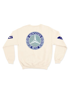 Moletom Mercedes AMG Retrô Logo Azul Off White
