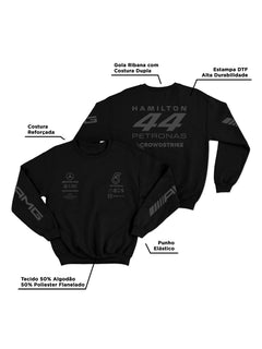 Moletom Mercedes Hamilton All Black 2023