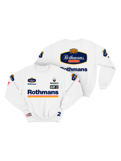 Moletom Williams Retrô Rothmans Racing Branco