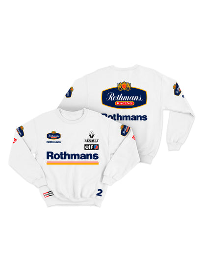 Moletom Williams Retrô Rothmans Racing Branco