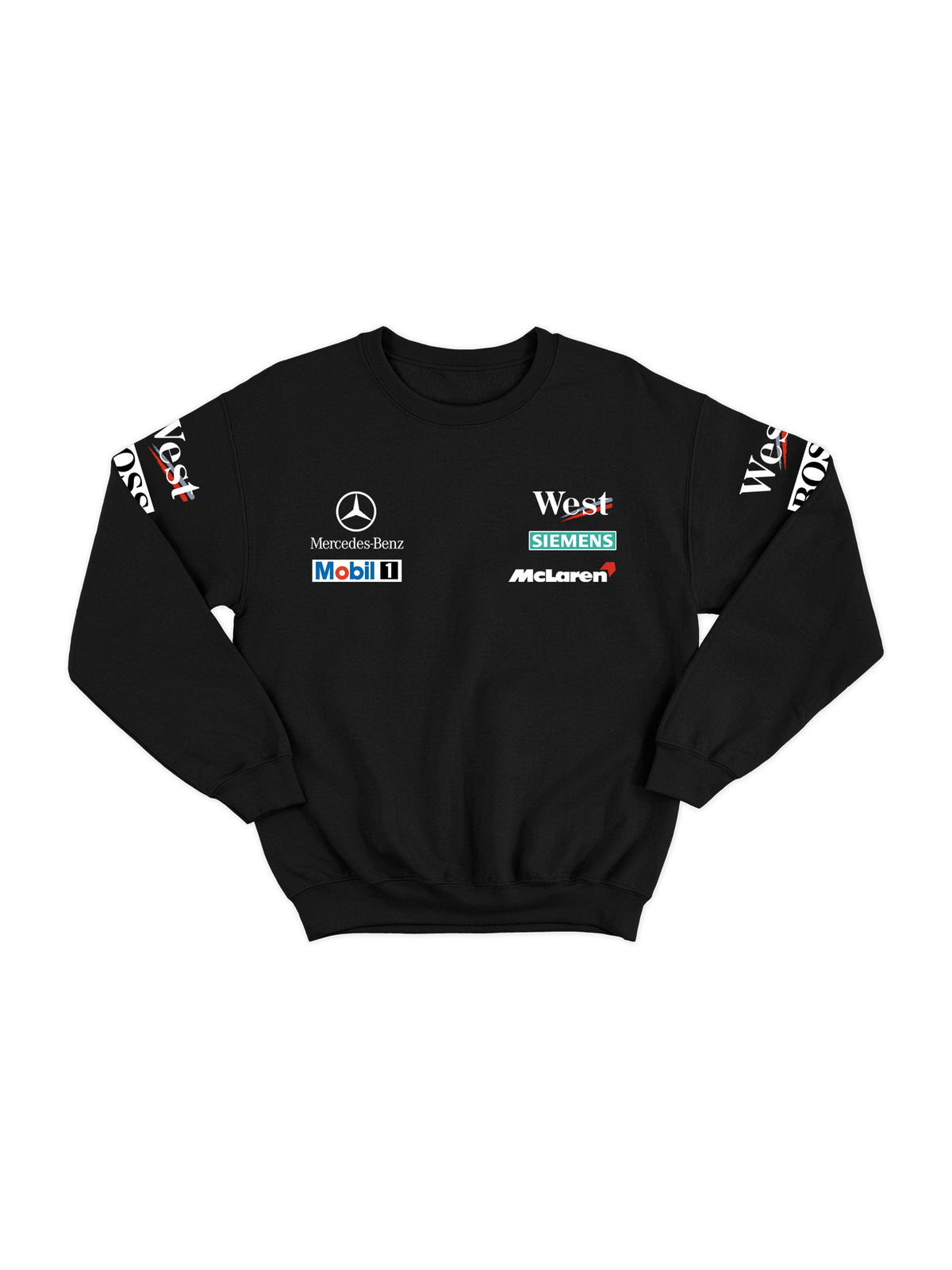 Moletom Mclaren West Mercedes Retrô Preto
