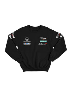 Moletom Mclaren West Mercedes Retrô Preto