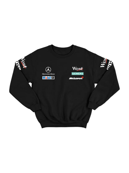 Moletom Mclaren West Mercedes Retrô Preto