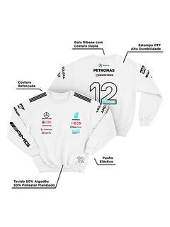 Moletom Mercedes Kimi Antonelli 2025 Branco