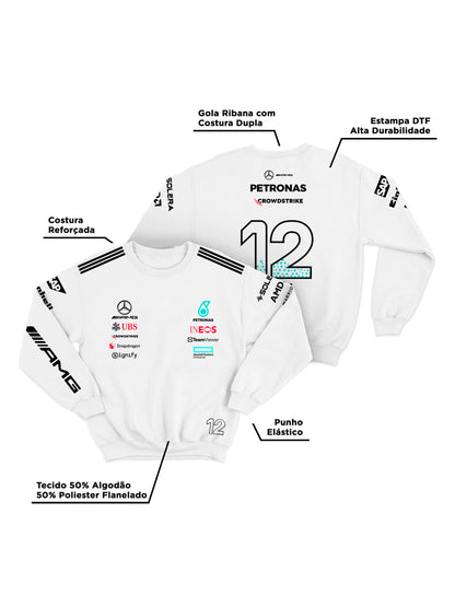 Moletom Mercedes Kimi Antonelli 2025 Branco