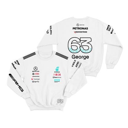 Moletom Mercedes George Russell 2025 Branco