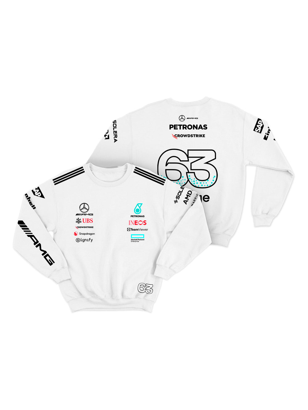 Moletom Mercedes George Russell 2025 Branco