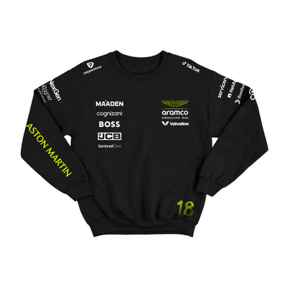 Moletom Aston Martin Lance Stroll 2025 Preto