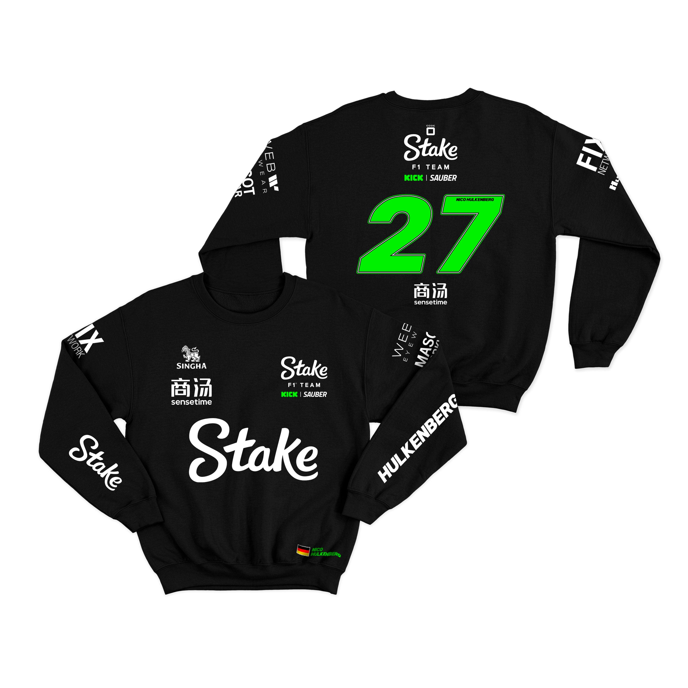 Moletom Stake Sauber Nico Hulkenberg 2025 Preto
