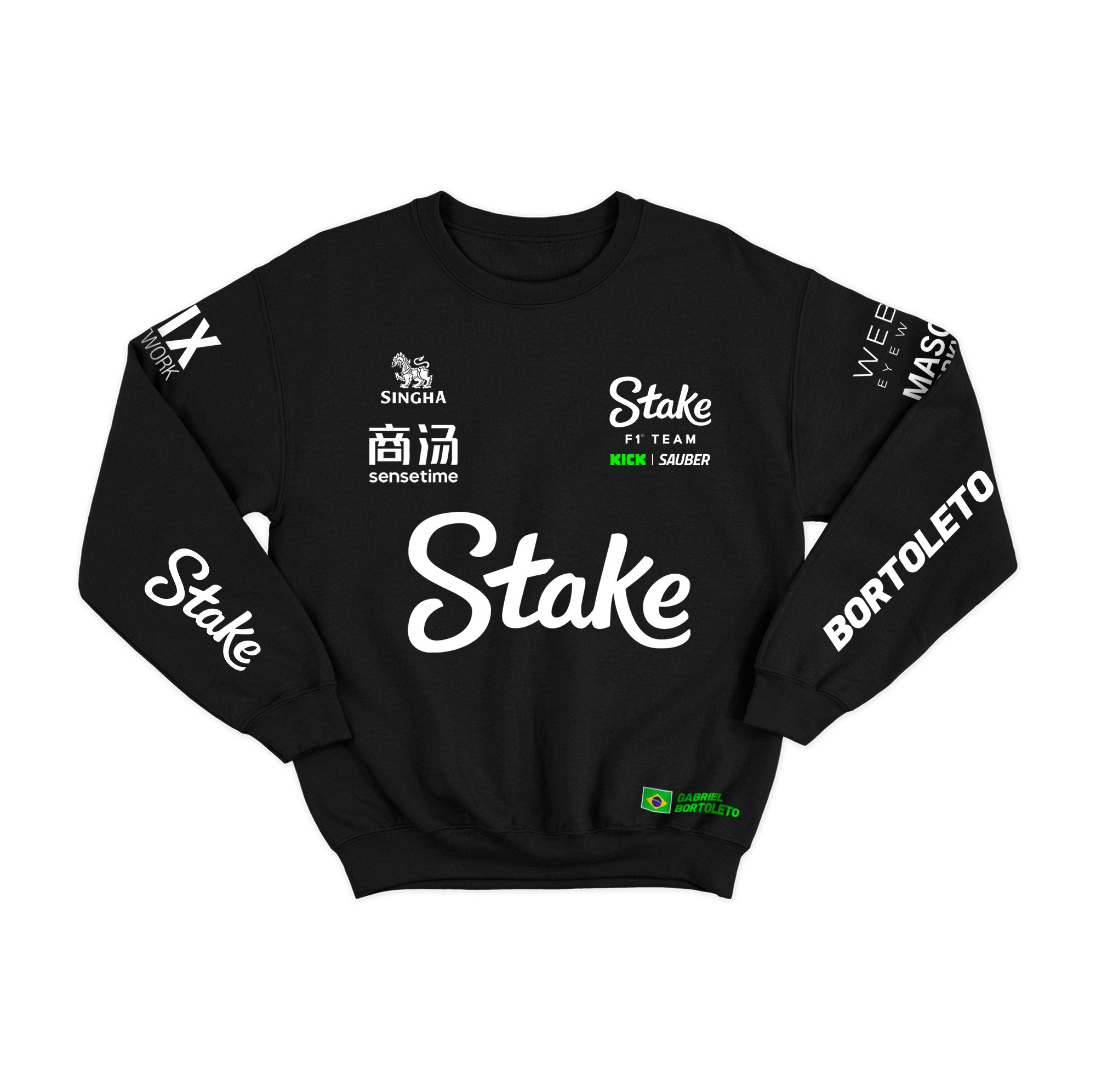 Moletom Stake Sauber Gabriel Bortoleto 2025 Preto