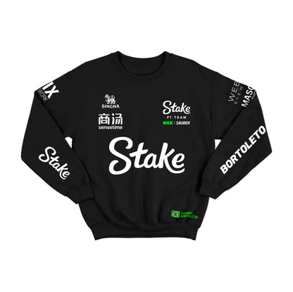 Moletom Stake Sauber Gabriel Bortoleto 2025 Preto