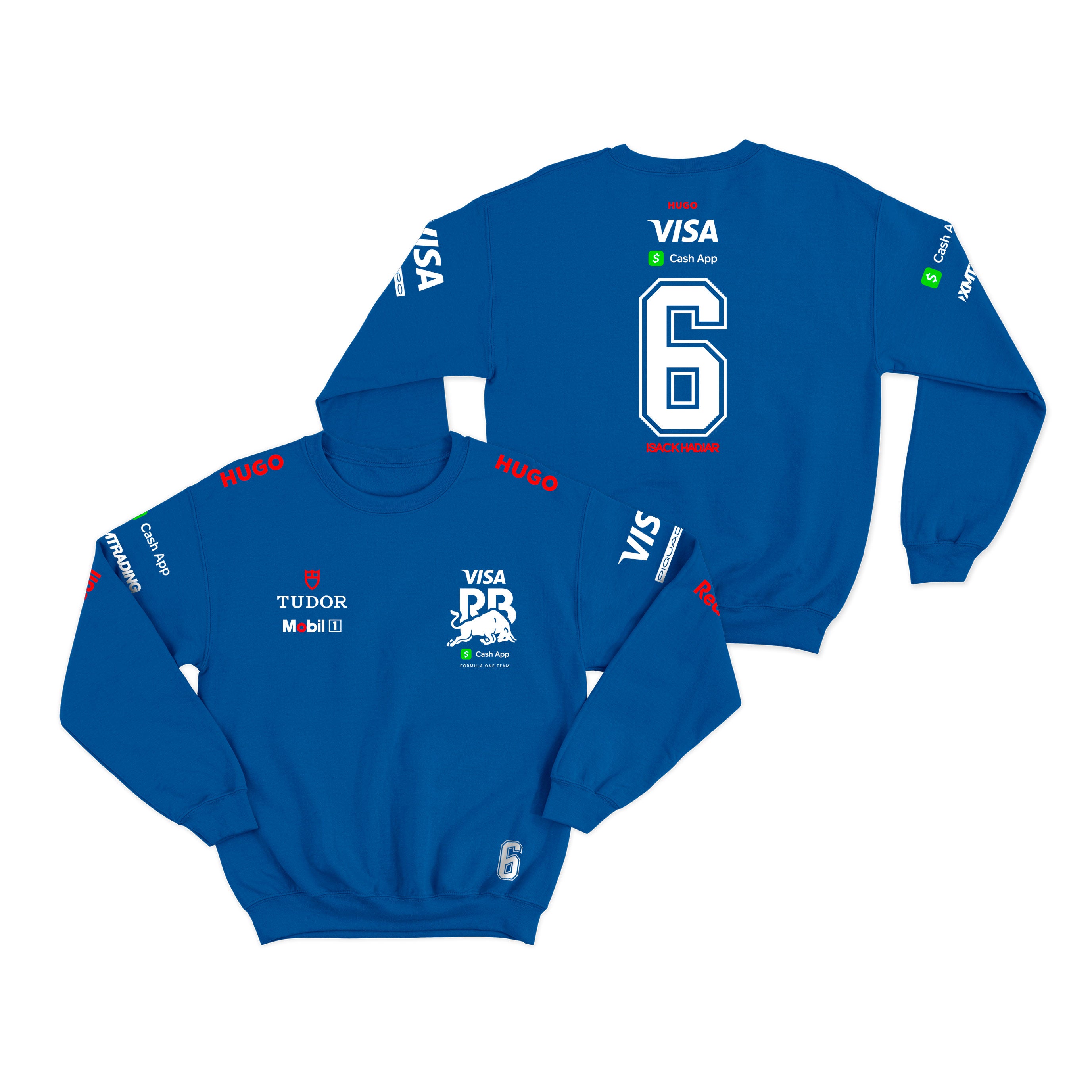 Moletom Visa Racing Bulls Isack Hadjar 2025 Azul Royal