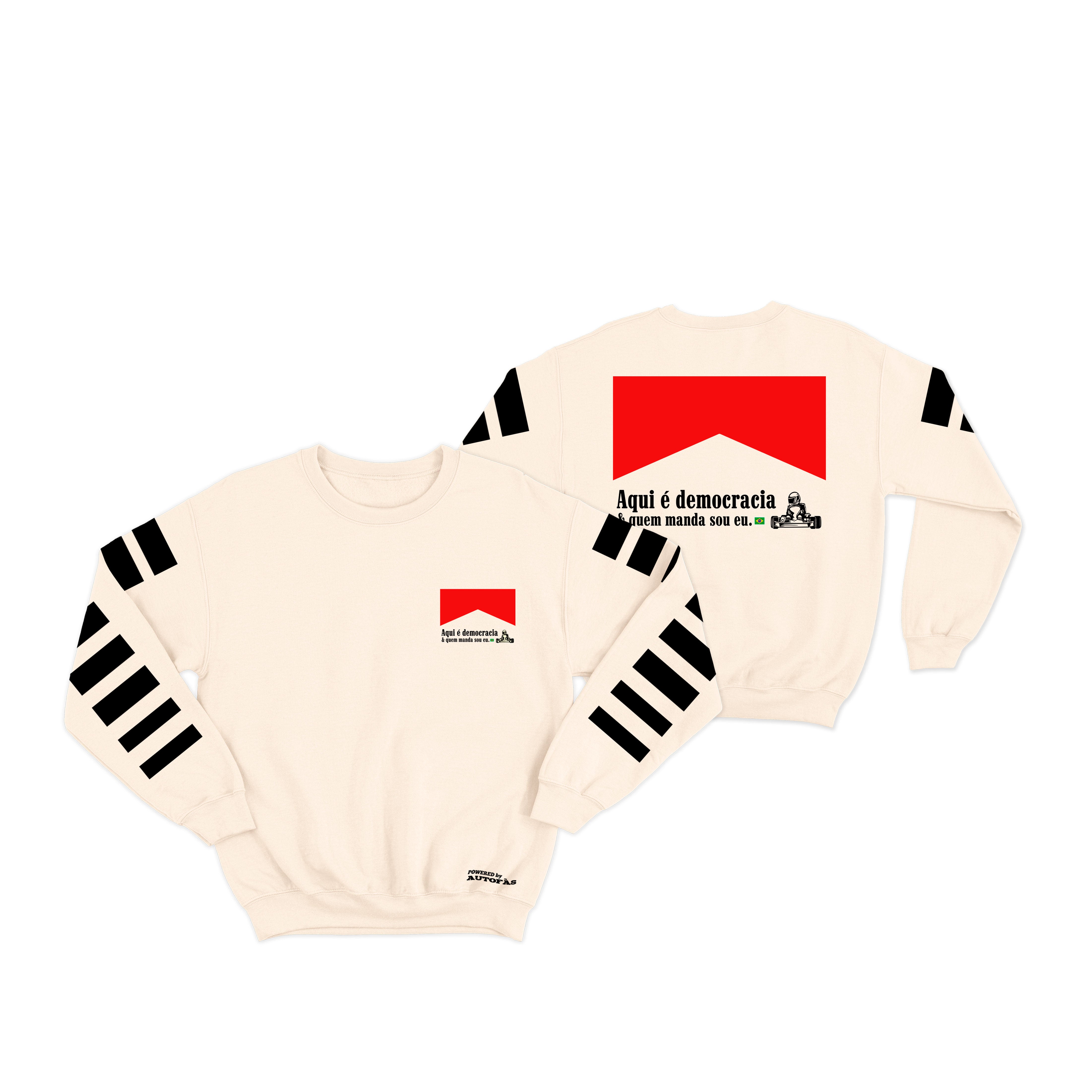 Moletom Careca Democracia Retrô Off White