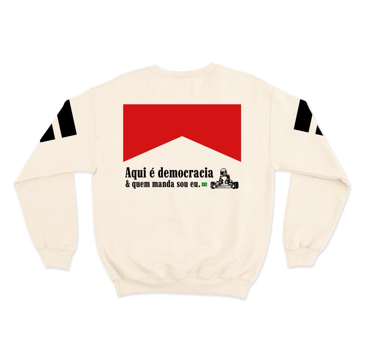 Moletom Careca Democracia Retrô Off White