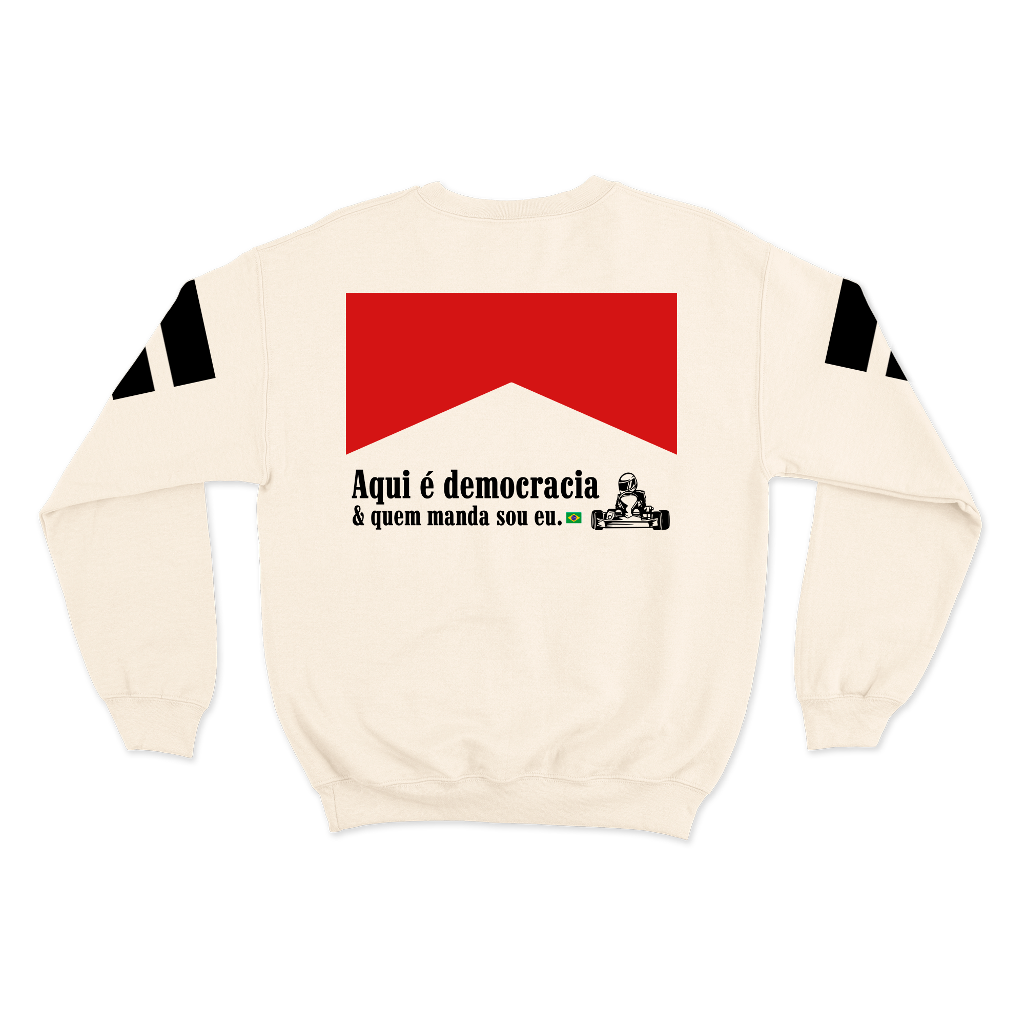 Moletom Careca Democracia Retrô Off White