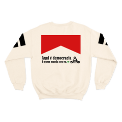Moletom Careca Democracia Retrô Off White