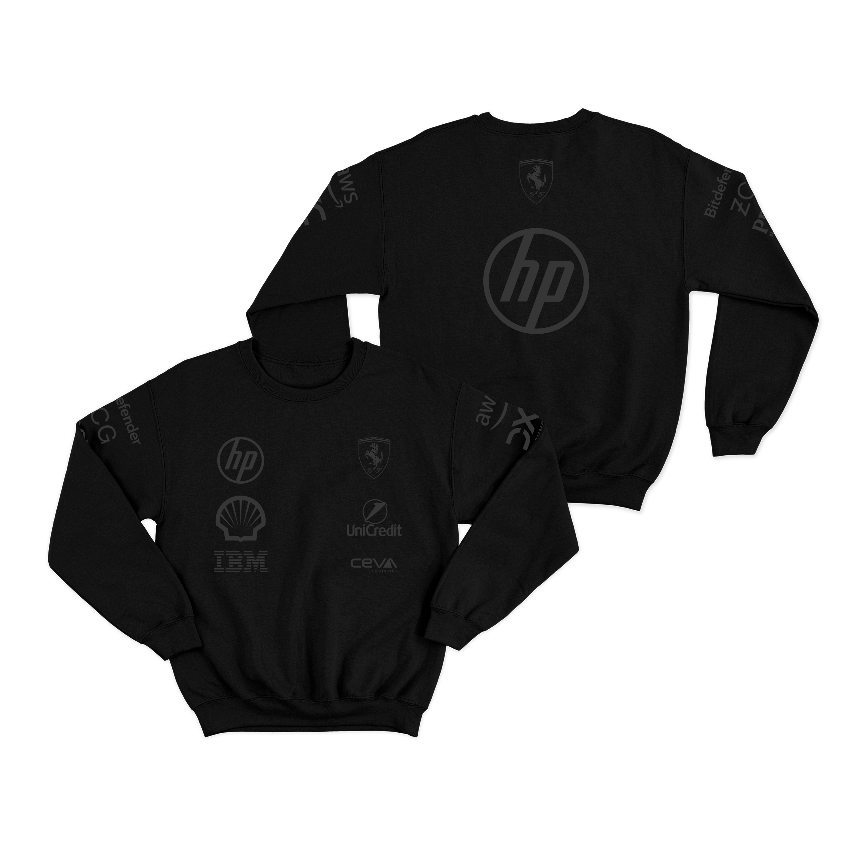 Moletom Ferrari Equipe All Black 2025 Preto