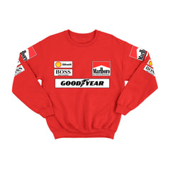 Moletom Mclaren Equipe Retrô Vermelho Careca