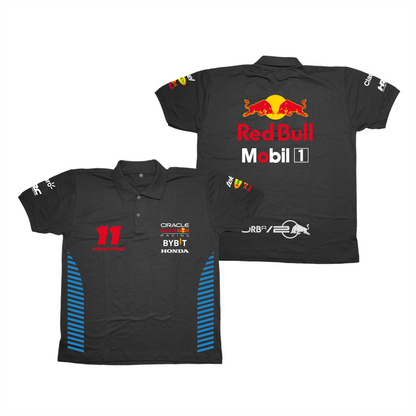 Camisa Polo Sergio Perez Red Bull Racing 2024 Preta