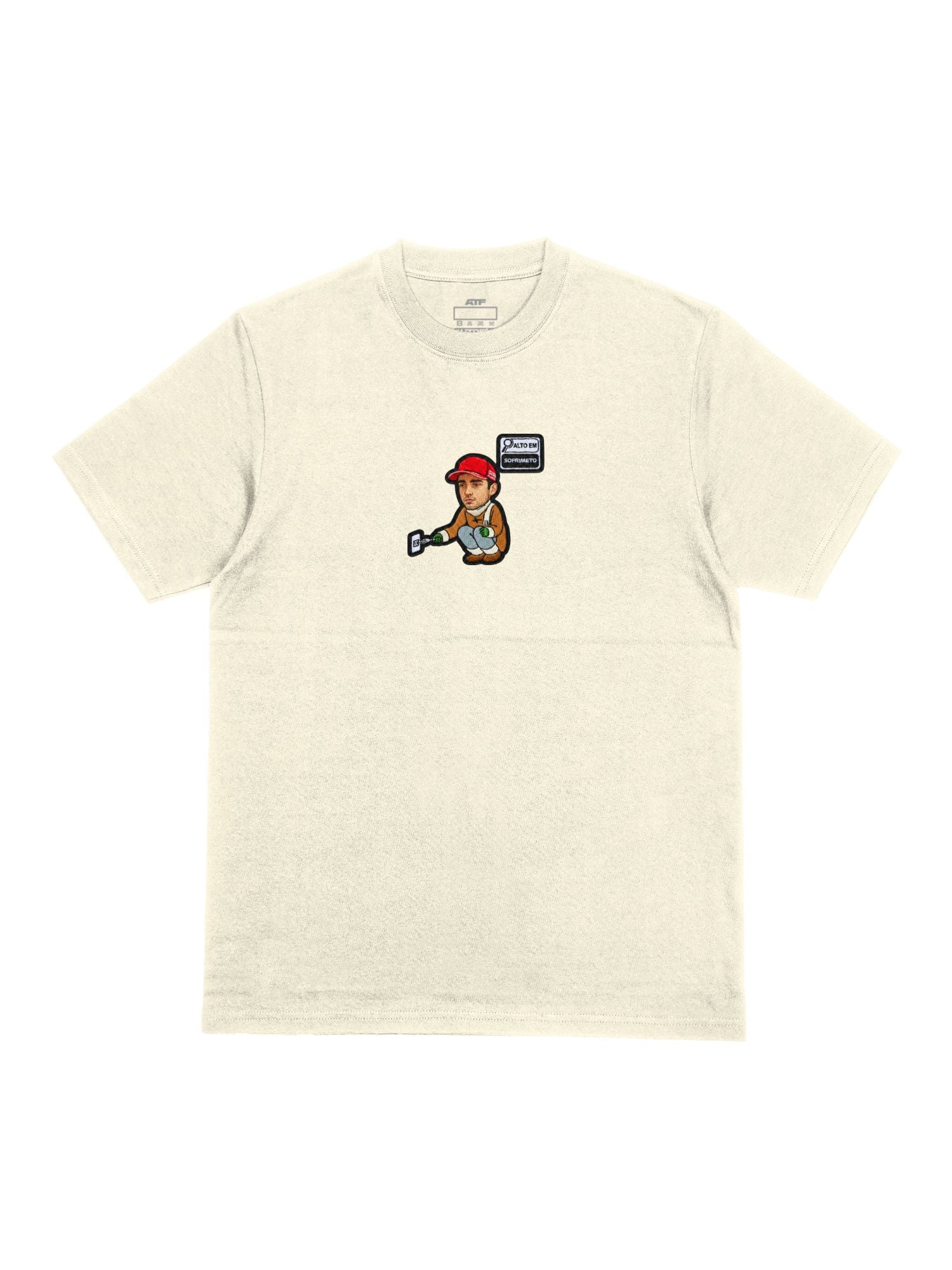 Camiseta Oversized Charles Alto Em Sofrimento Off White