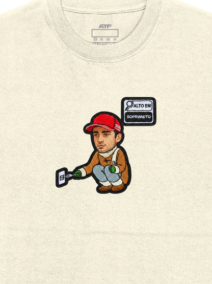 Camiseta Oversized Charles Alto Em Sofrimento Off White