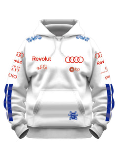 Moletom Canguru Gabriel Bortoleto Audi Singapura Edition 2026 branco, frente