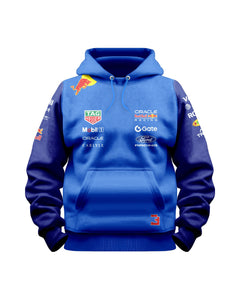 Moletom Canguru Max Verstappen Red Bull 2026 Azul Royal com Marinho