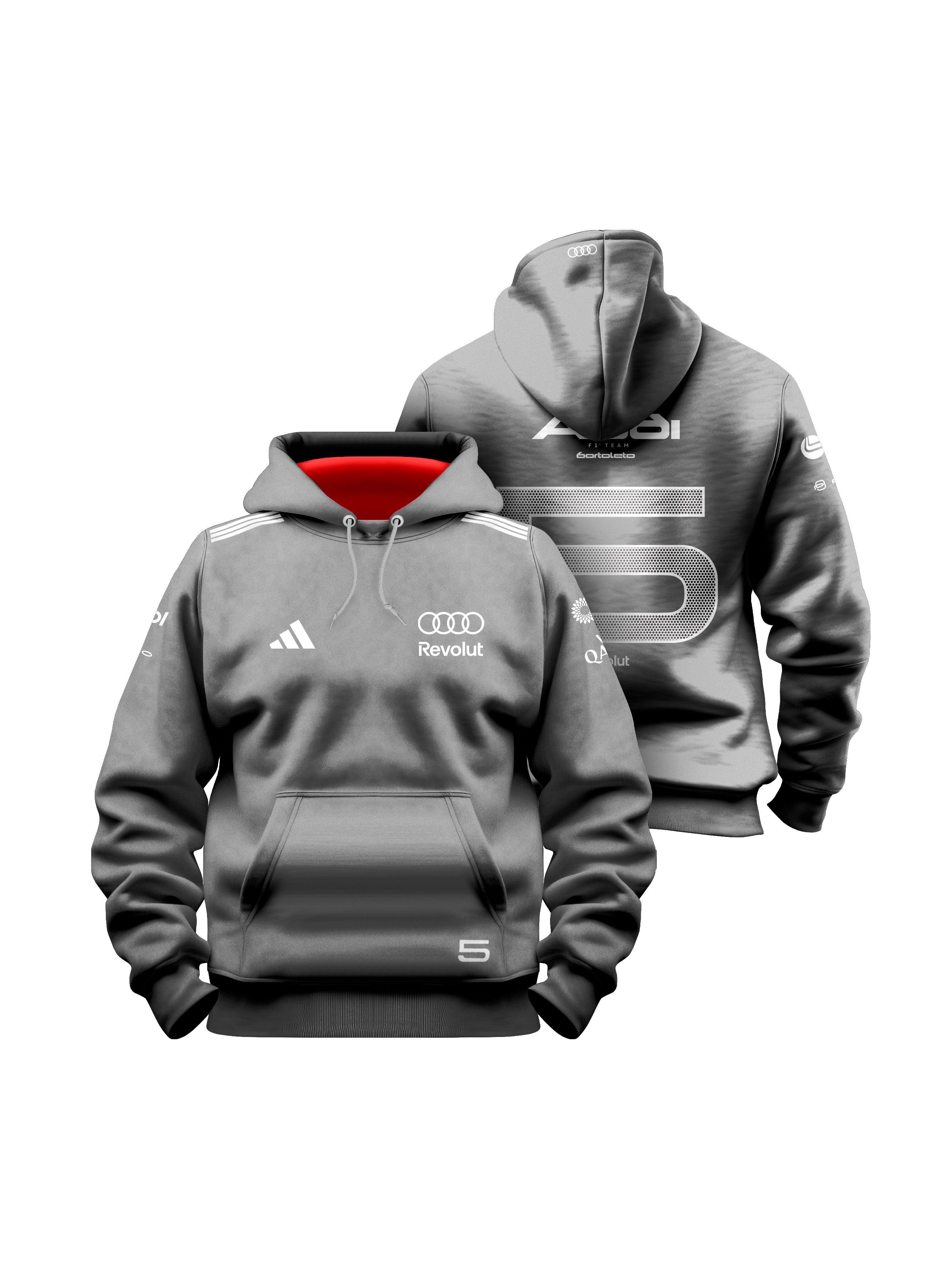 Moletom Canguru Gabriel Bortoleto Audi 2026 Cinza